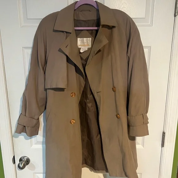 ANDREA FENZI Brown Trench Coat - Picture 1 of 5